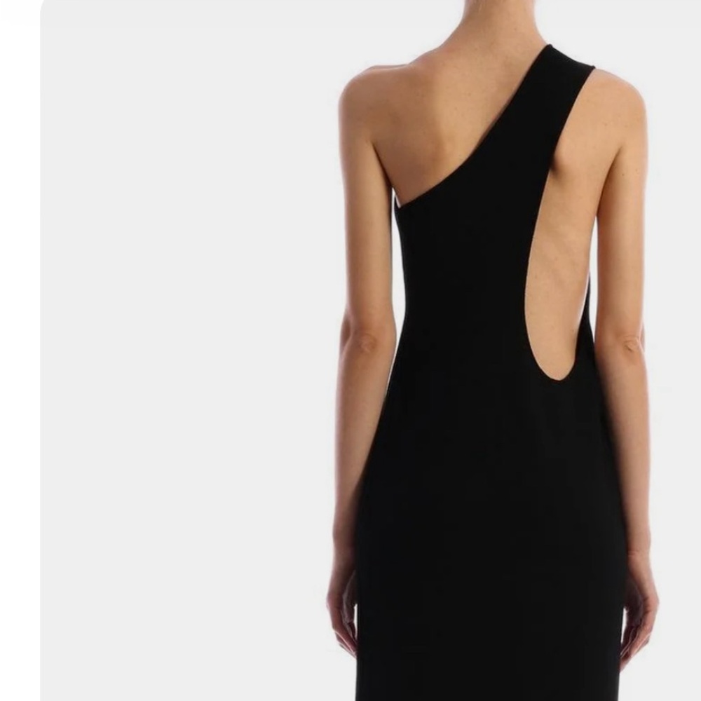 Pre-loved Bottega Venetta Black One shoulder dress Spring 2020 size 40